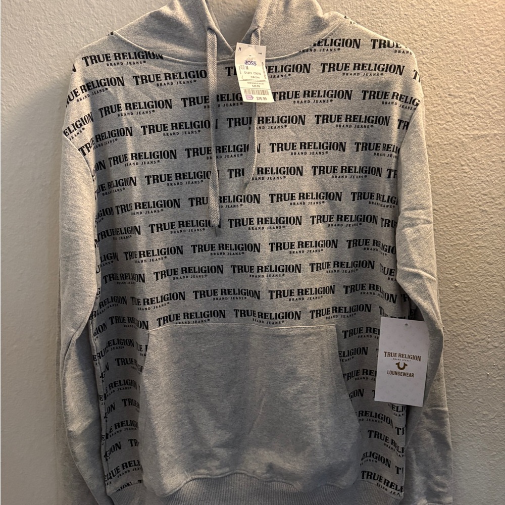 True Religion Heather Gray Logo Sweatshirt